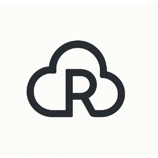 Transparent RonikCloud cloud and R application icon